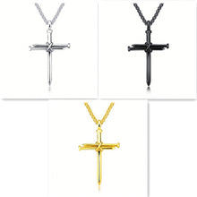 Nail Cross Pendant Necklace